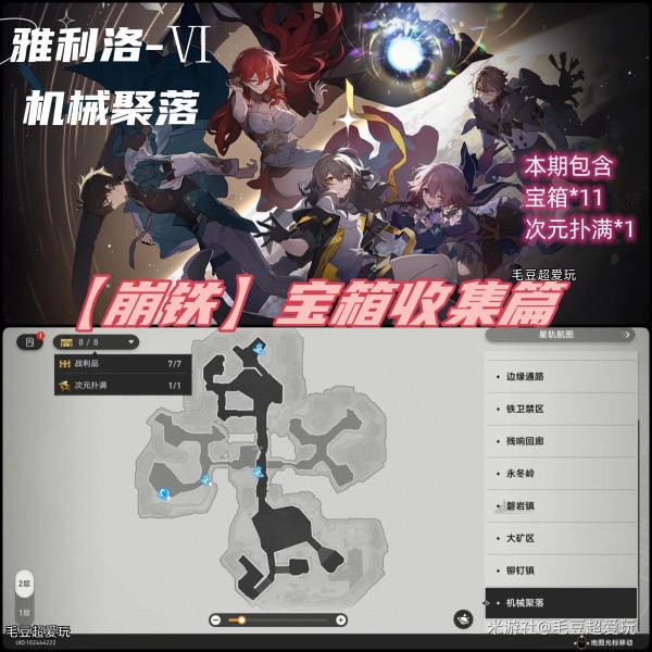 崩坏星穹铁道机械聚落次元扑满战利品收集位置大全-崩坏星穹铁道机械聚落次元扑满宝箱位置图
